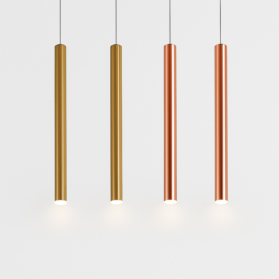 suspension tube led design moderne pour cuisine et bar