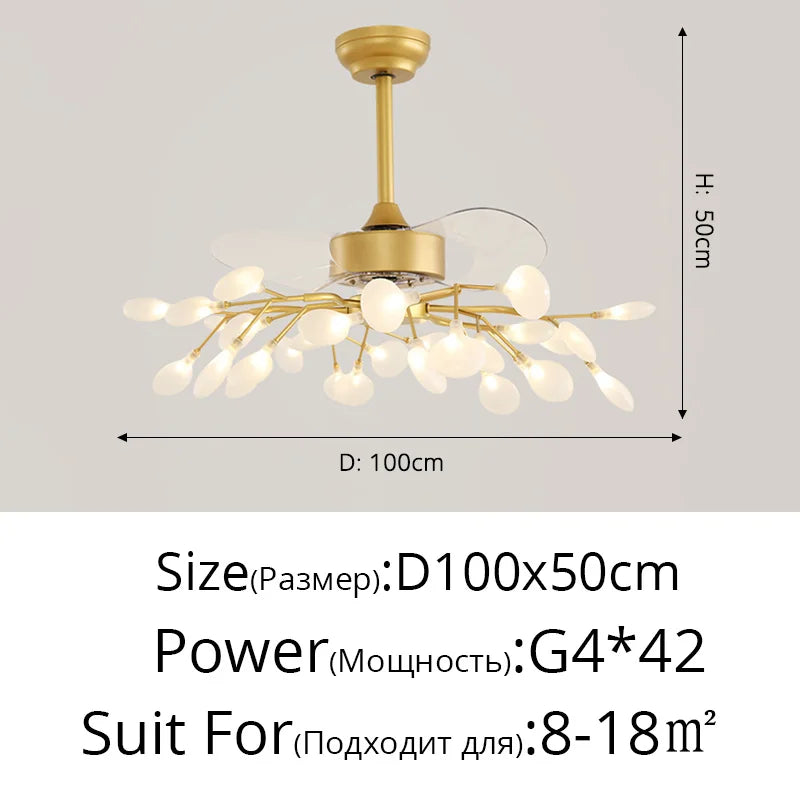 suspension ventilateur créatif moderne avec lumière LED