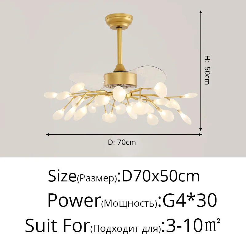 suspension ventilateur créatif moderne avec lumière LED