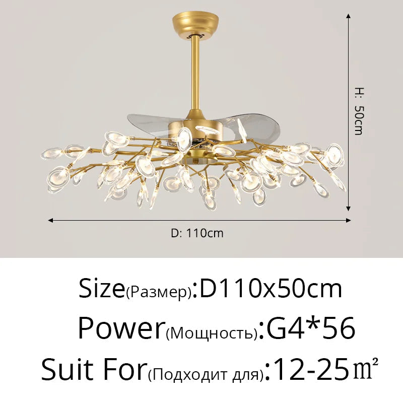 suspension ventilateur créatif moderne avec lumière LED