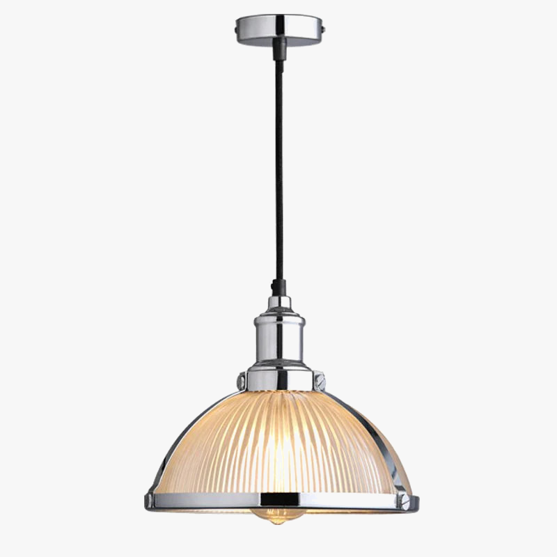 suspension vintage abat-jour en verre luminaire loft à led