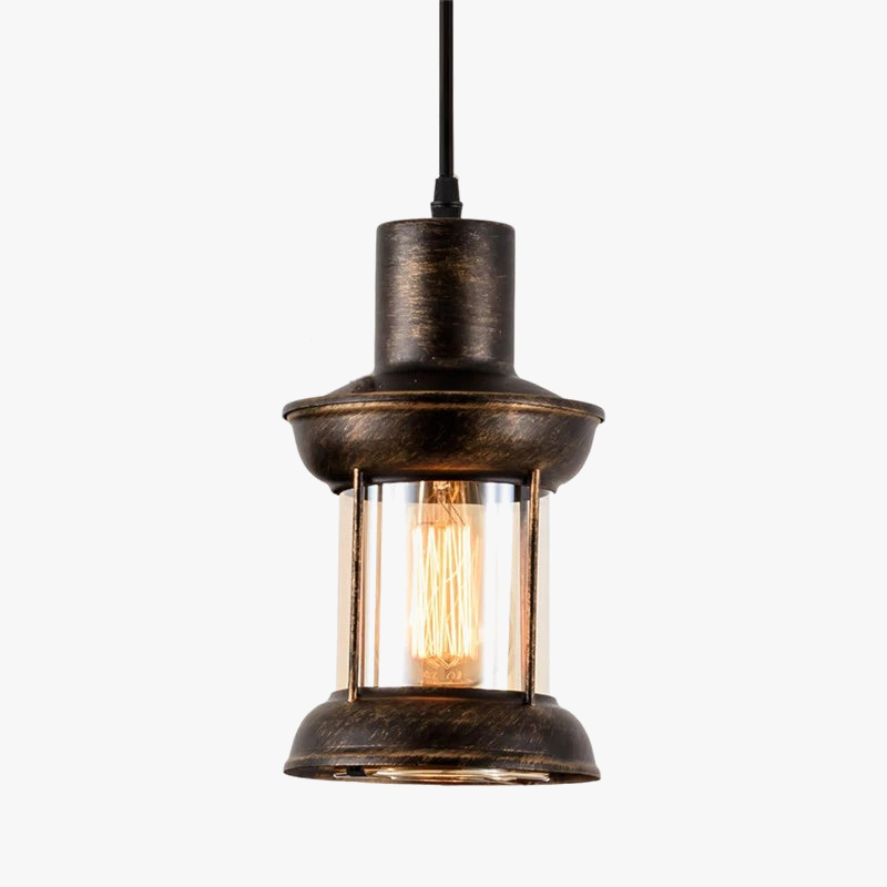 suspension vintage américaine en verre pour café restaurant