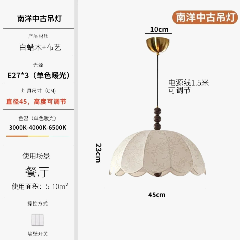 suspension vintage chinoise à led pour restaurant et bureau