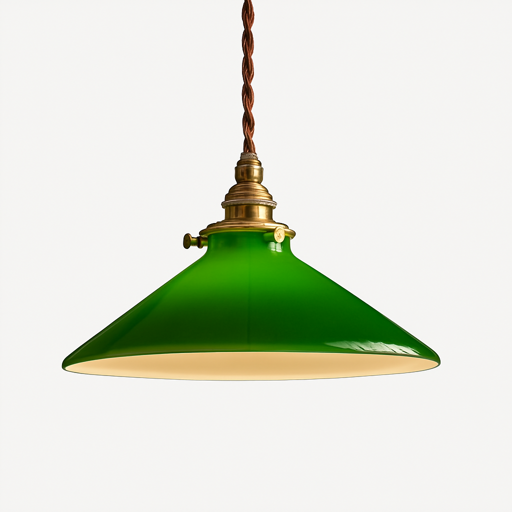 Suspension vintage edison en verre avec prise en cuivre