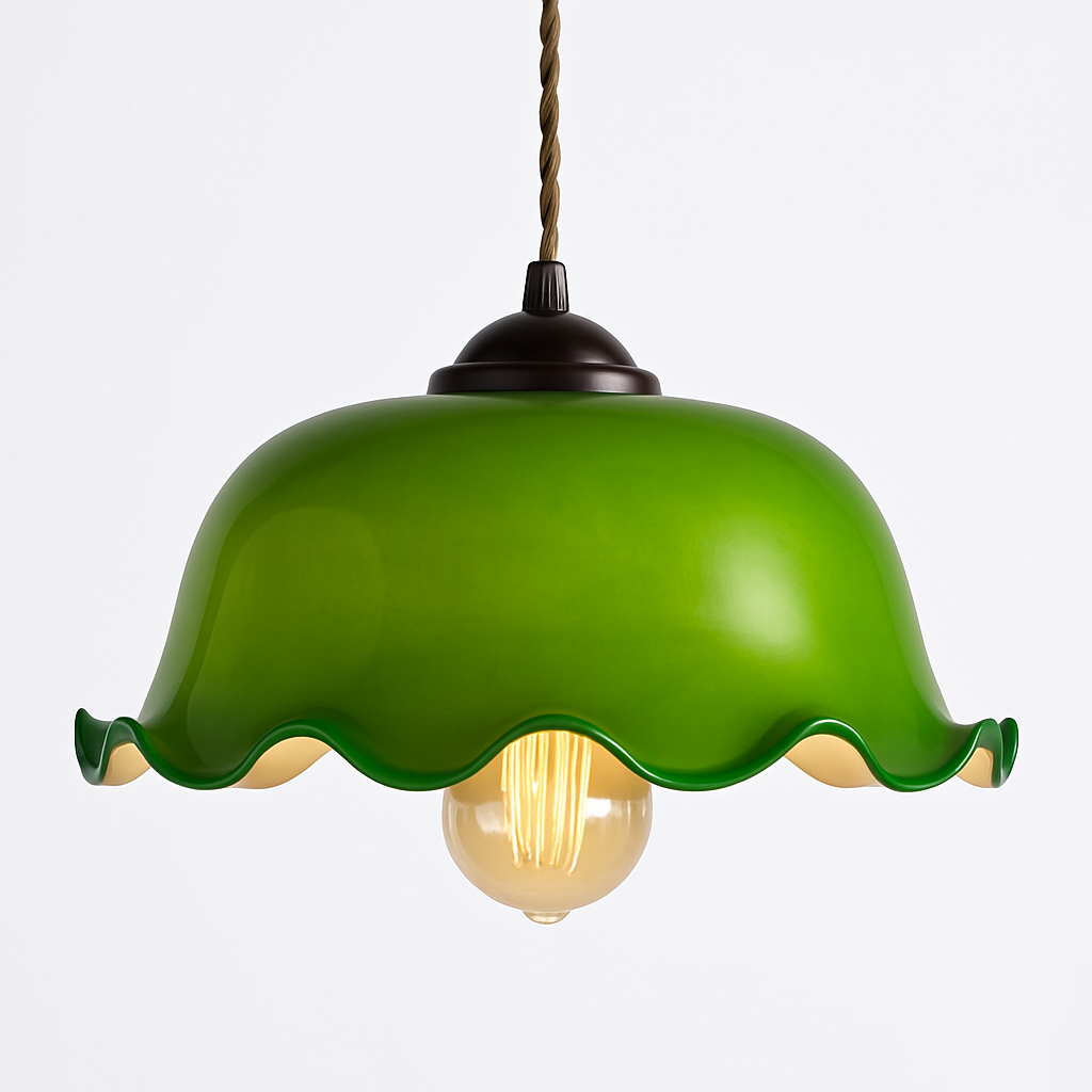 Suspension vintage edison en verre avec prise en cuivre