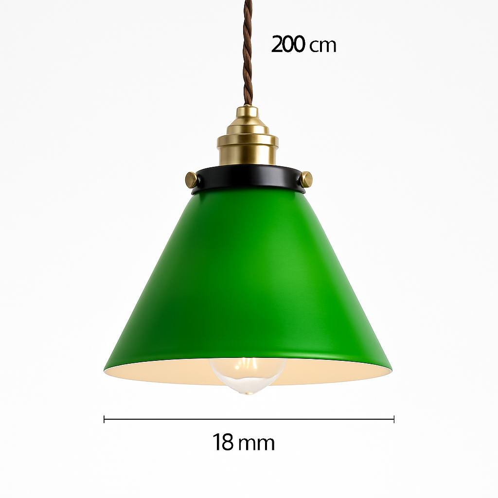Suspension vintage edison en verre avec prise en cuivre