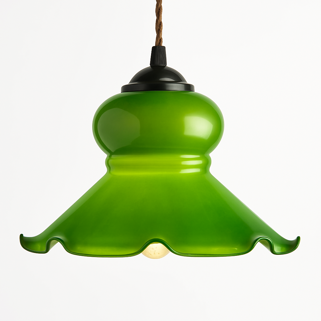 Suspension vintage edison en verre avec prise en cuivre