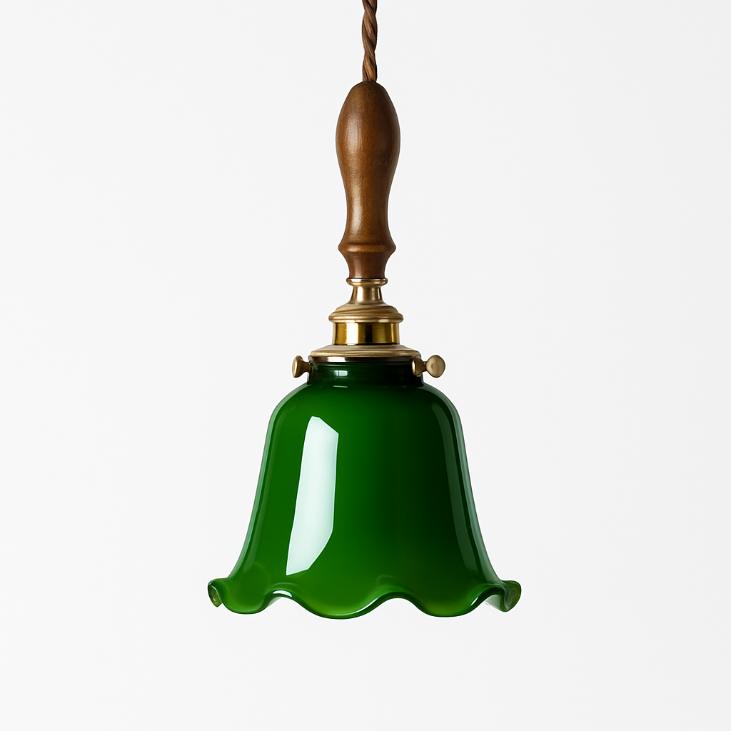 Suspension vintage edison en verre avec prise en cuivre