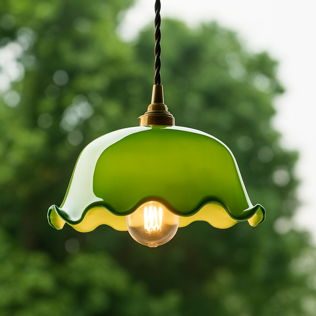 Suspension vintage edison en verre avec prise en cuivre