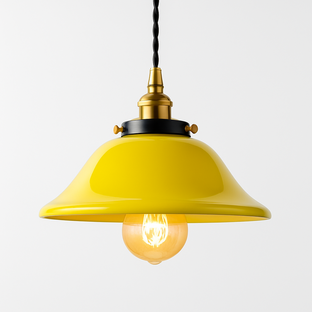 Suspension vintage edison en verre avec prise en cuivre