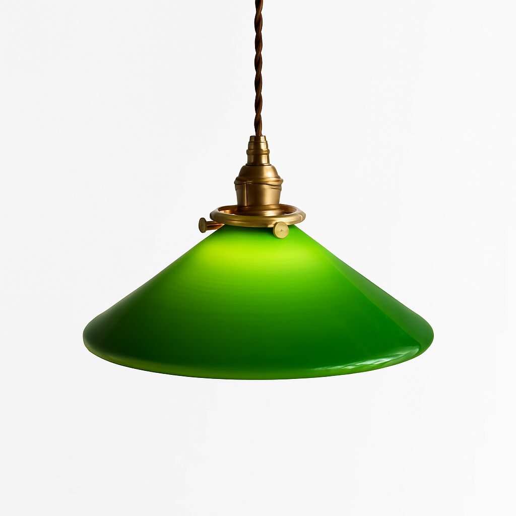 Suspension vintage edison en verre avec prise en cuivre