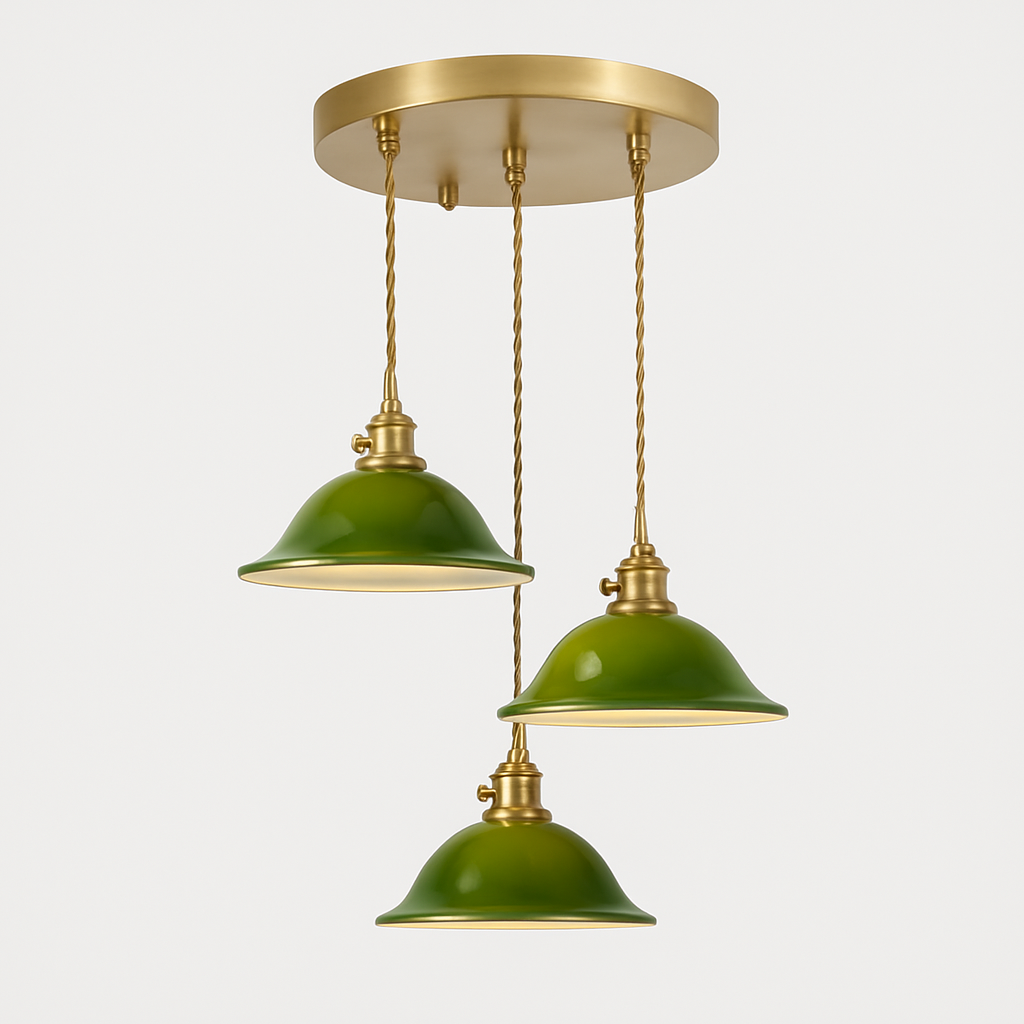 Suspension vintage edison en verre avec prise en cuivre