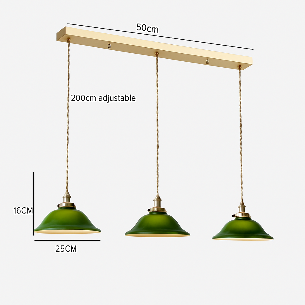Suspension vintage edison en verre avec prise en cuivre