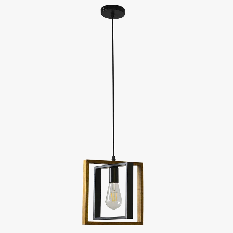 suspension vintage en bois et métal pour restaurant américain