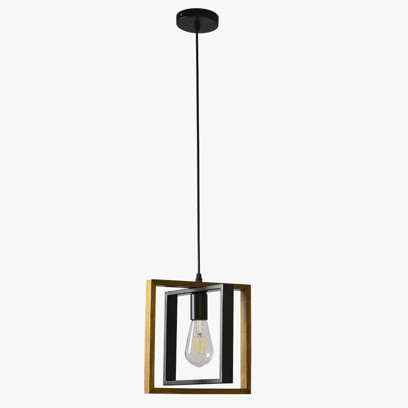 suspension vintage en bois et métal pour restaurant américain