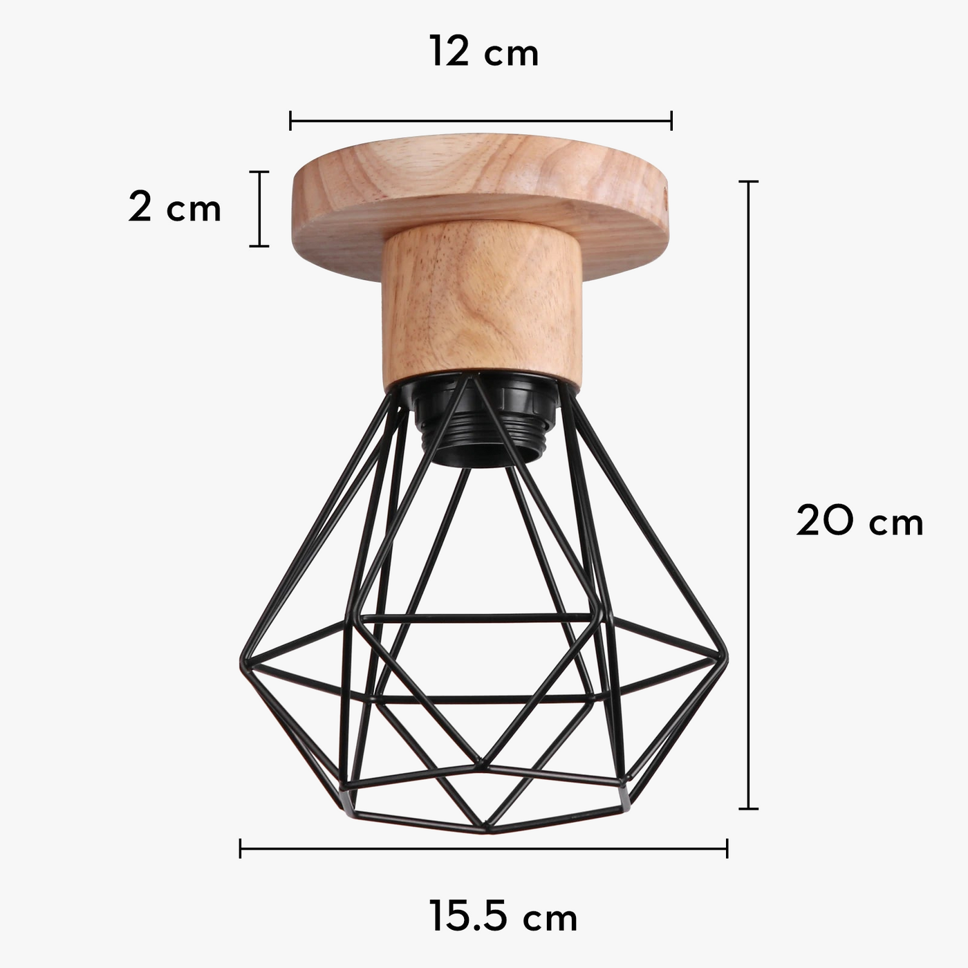 suspension vintage en bois luminaire led suspendu