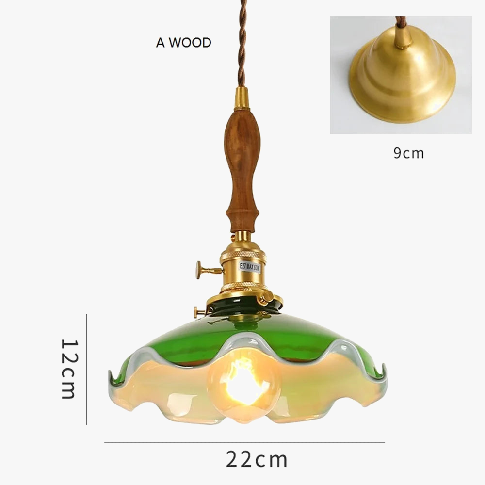 suspension vintage en cuivre et verre pour loft