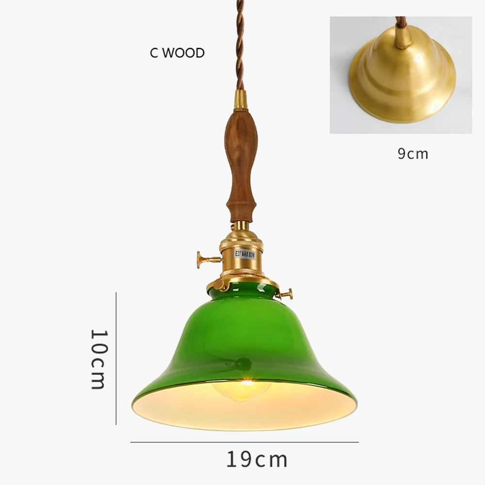 suspension vintage en cuivre et verre pour loft
