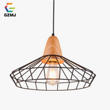 suspension vintage en fer avec cage led gzmj