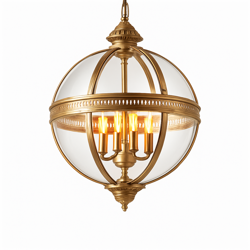 suspension vintage en fer forgé avec abat-jour en verre