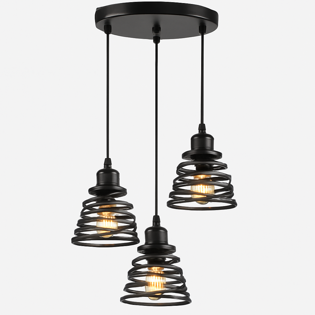 Suspension vintage en fer forgé pour intérieur moderne