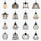 suspension vintage en métal abat-jour cage pour éclairage intérieur