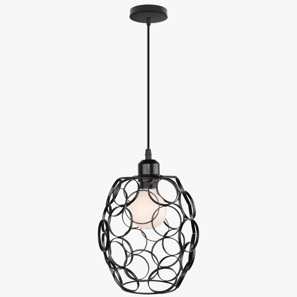 suspension vintage en métal abat-jour cage pour éclairage intérieur