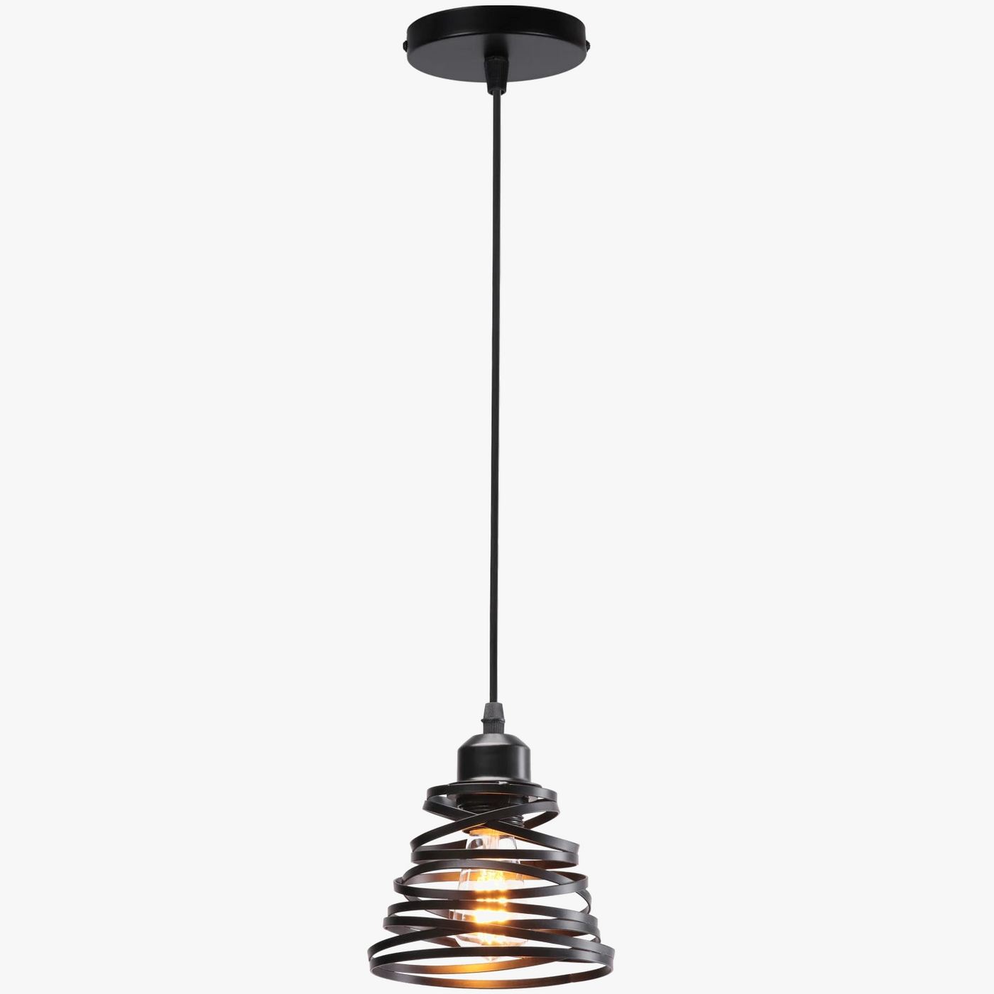 suspension vintage en métal abat-jour cage pour éclairage intérieur