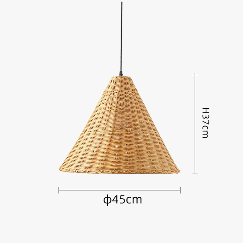 suspension vintage en rotin fait main pour éclairage intérieur
