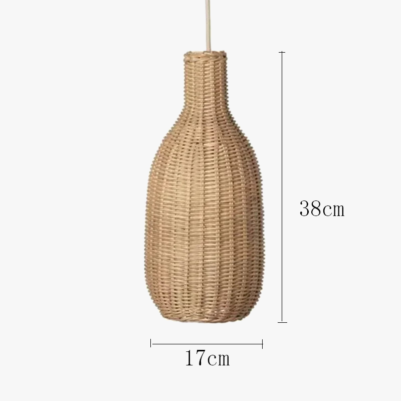 suspension vintage en rotin style chinois fait main pour café et restaurant