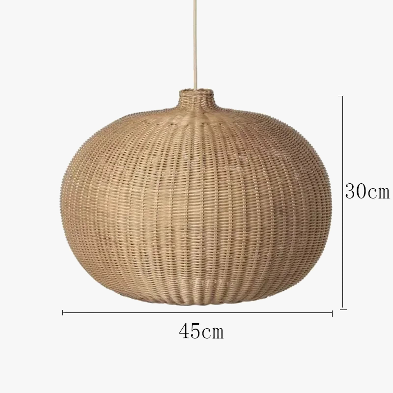 suspension vintage en rotin style chinois fait main pour café et restaurant