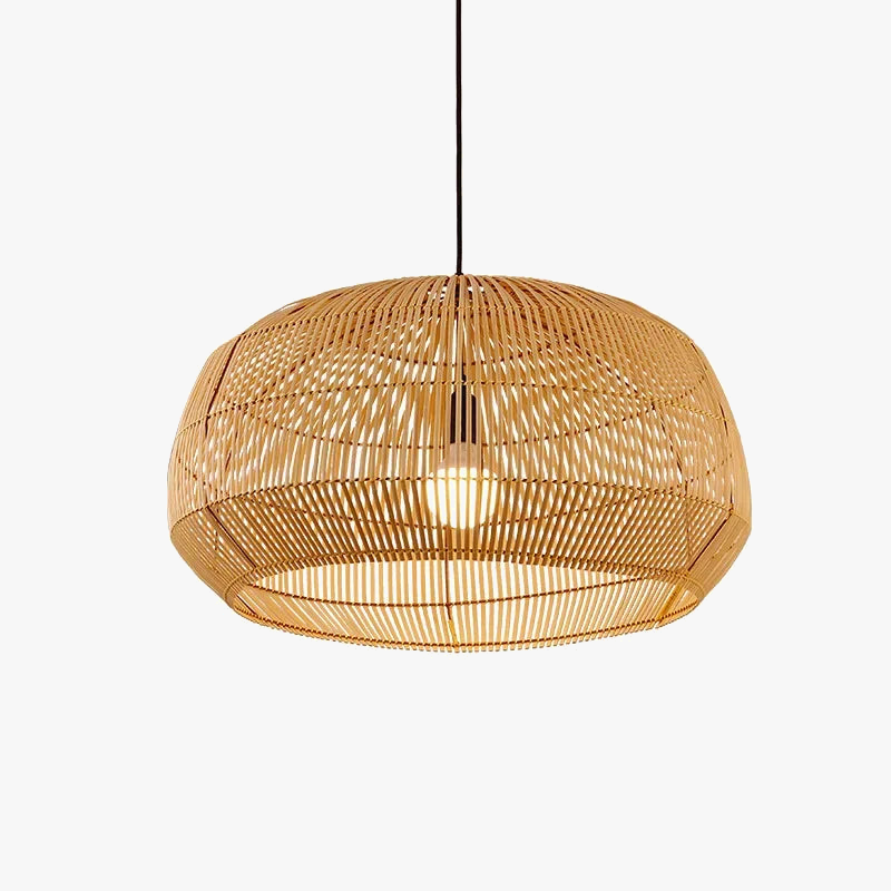 suspension vintage en rotin style chinois pour intérieur élégant