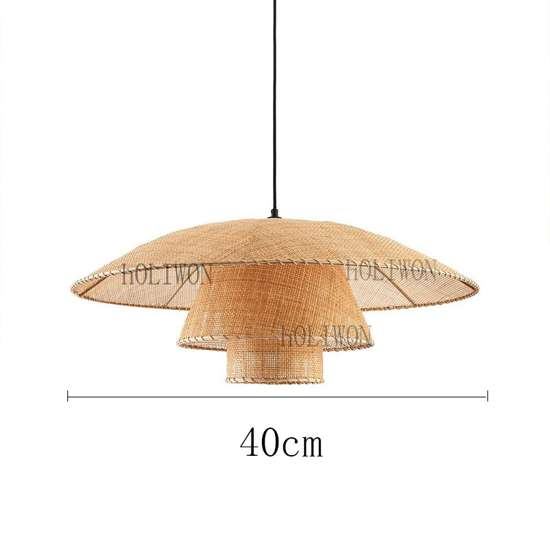 suspension vintage en rotin tissé à la main pour restaurants et hôtels