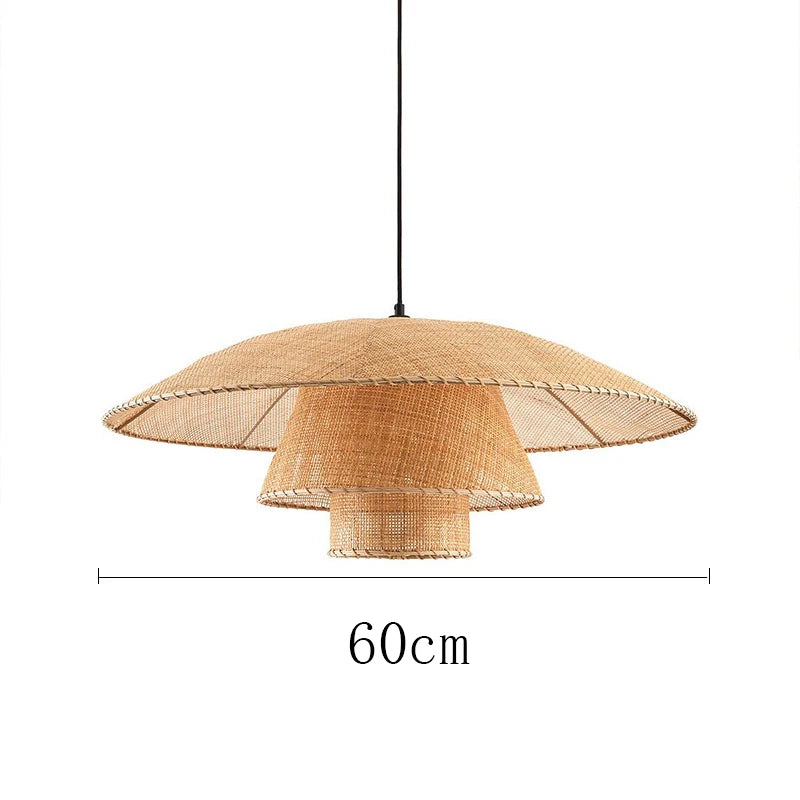 suspension vintage en rotin tissé à la main pour restaurants et hôtels