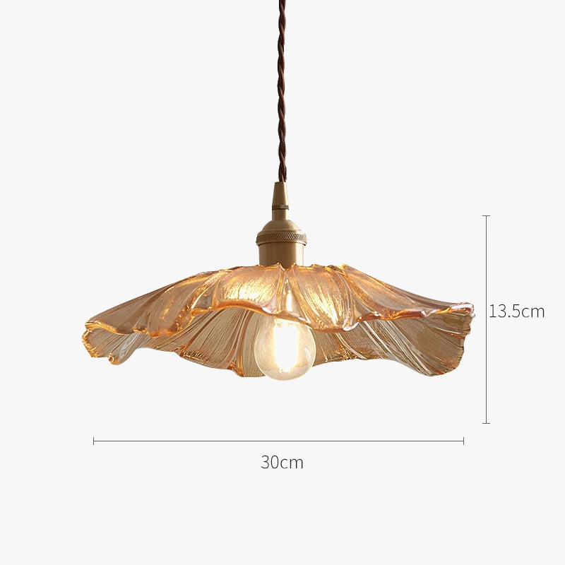 Suspension Vintage en verre de fleur