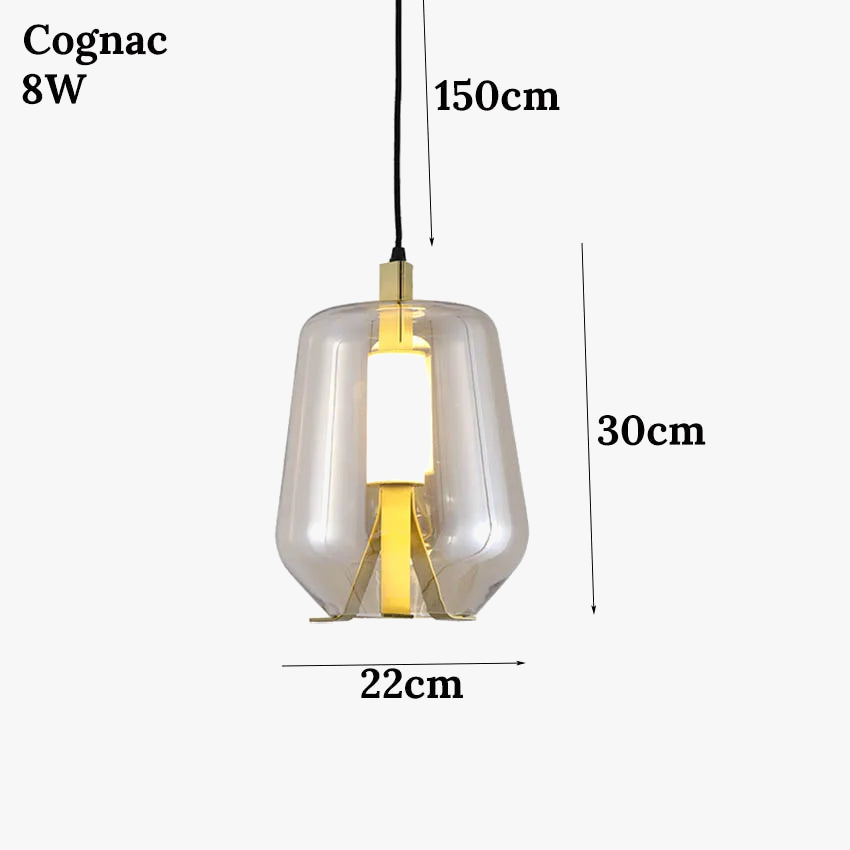 suspension vintage en verre design nordique créatif