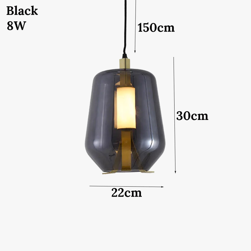 suspension vintage en verre design nordique créatif