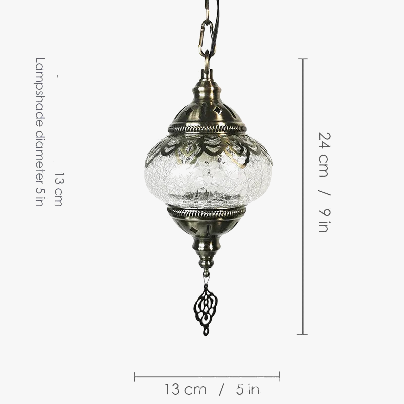 suspension vintage exotique style méditerranéen art déco pour restaurants et cafés