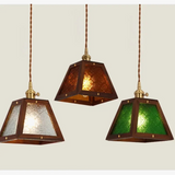 suspension vintage haitang en bois massif et verre shanghai