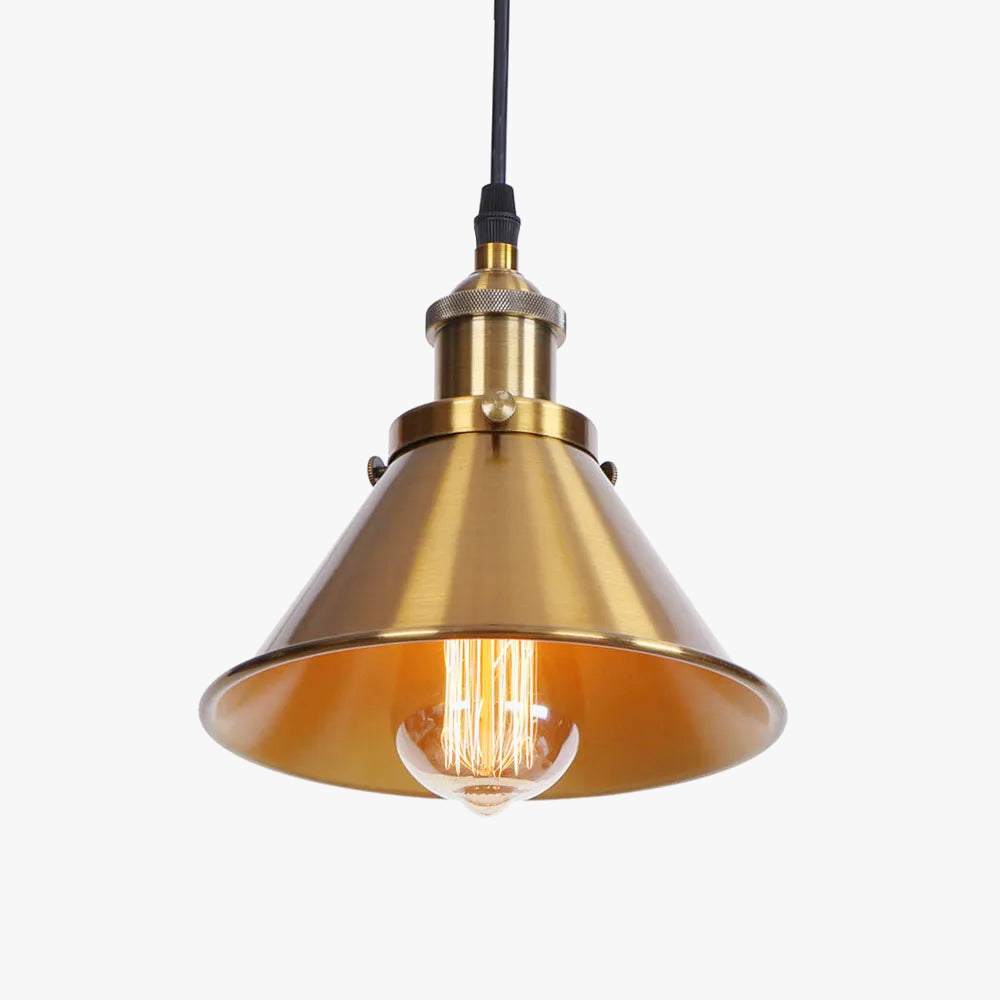 suspension vintage industrielle avec abat-jour en fer