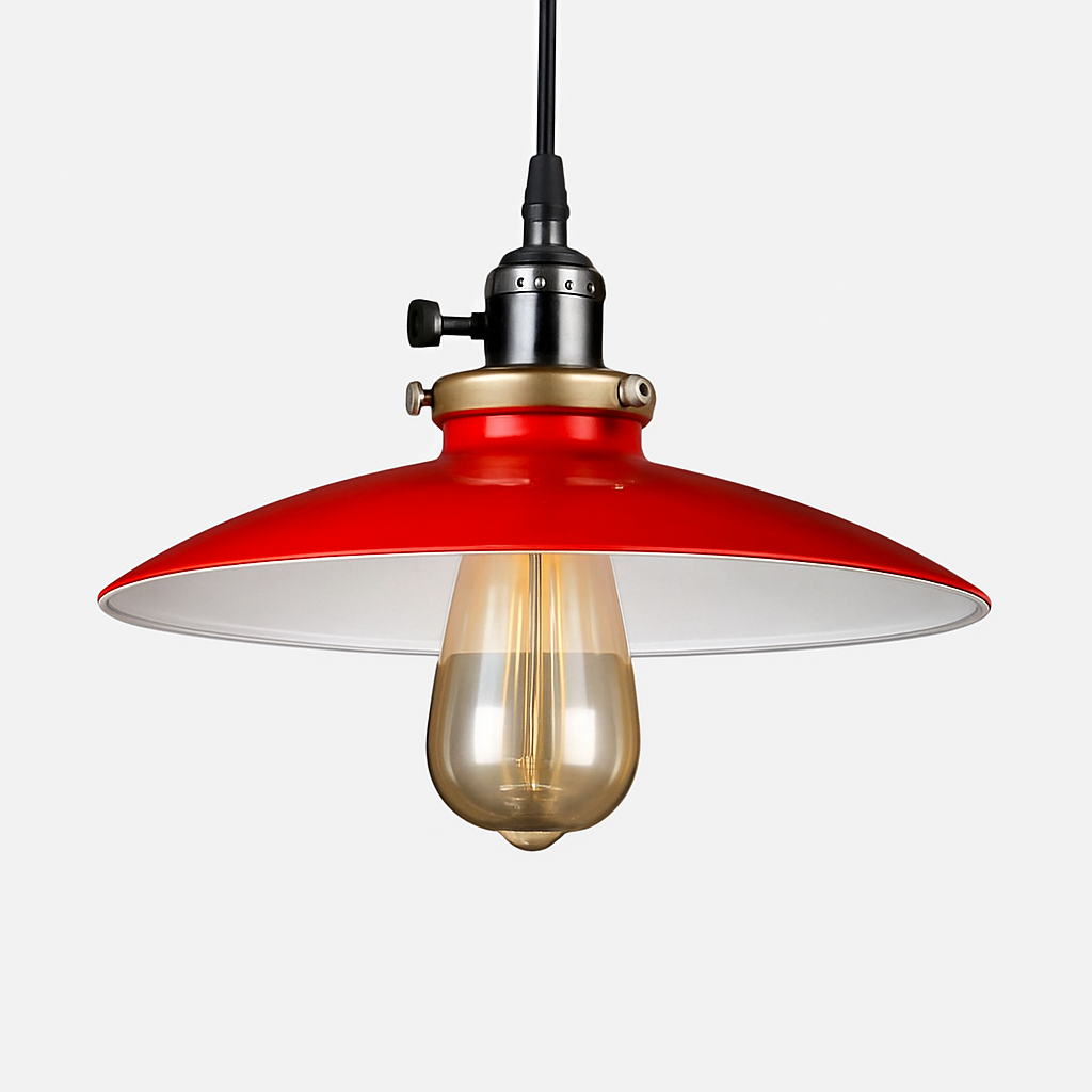 Suspension vintage à LED style rétro en métal