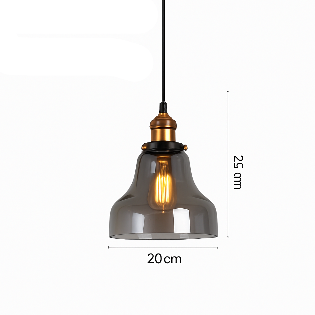 suspension vintage nordique en verre industriel pour bar