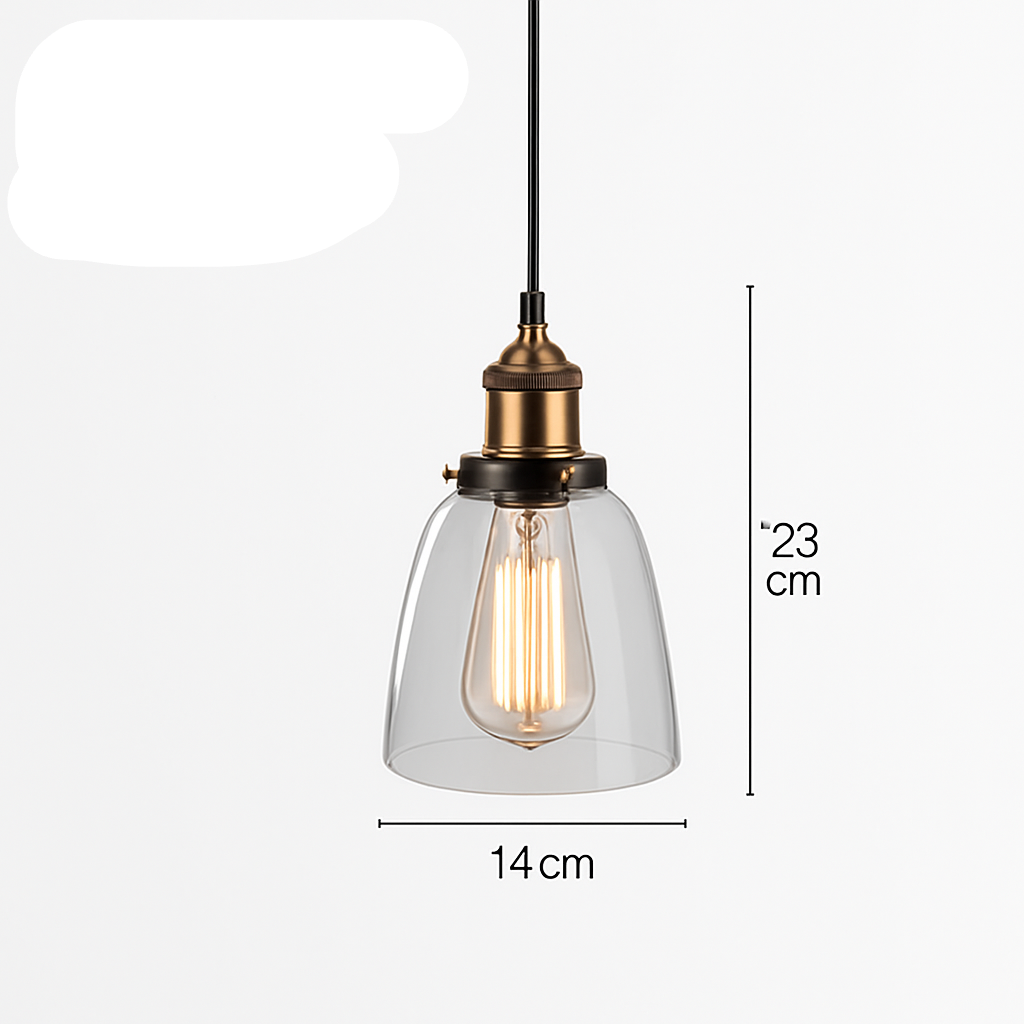 suspension vintage nordique en verre industriel pour bar