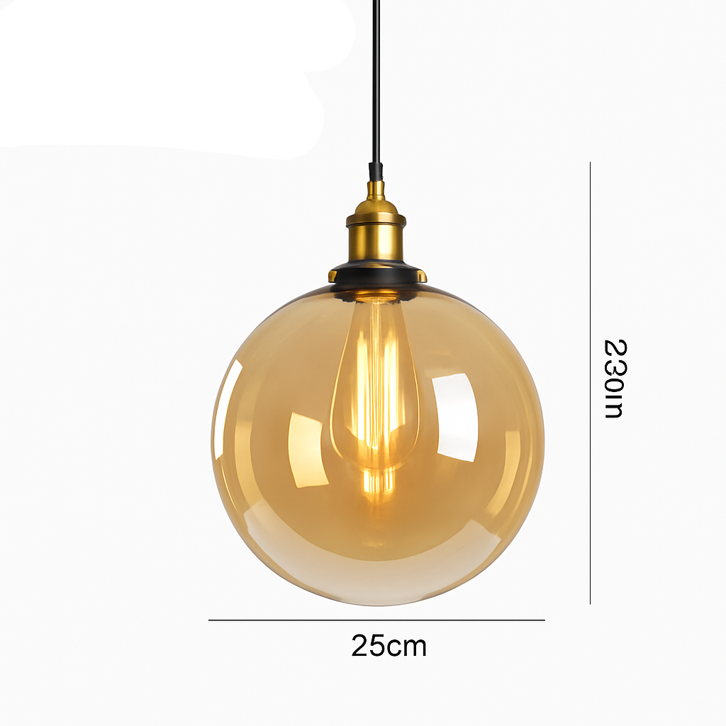 suspension vintage nordique en verre industriel pour bar