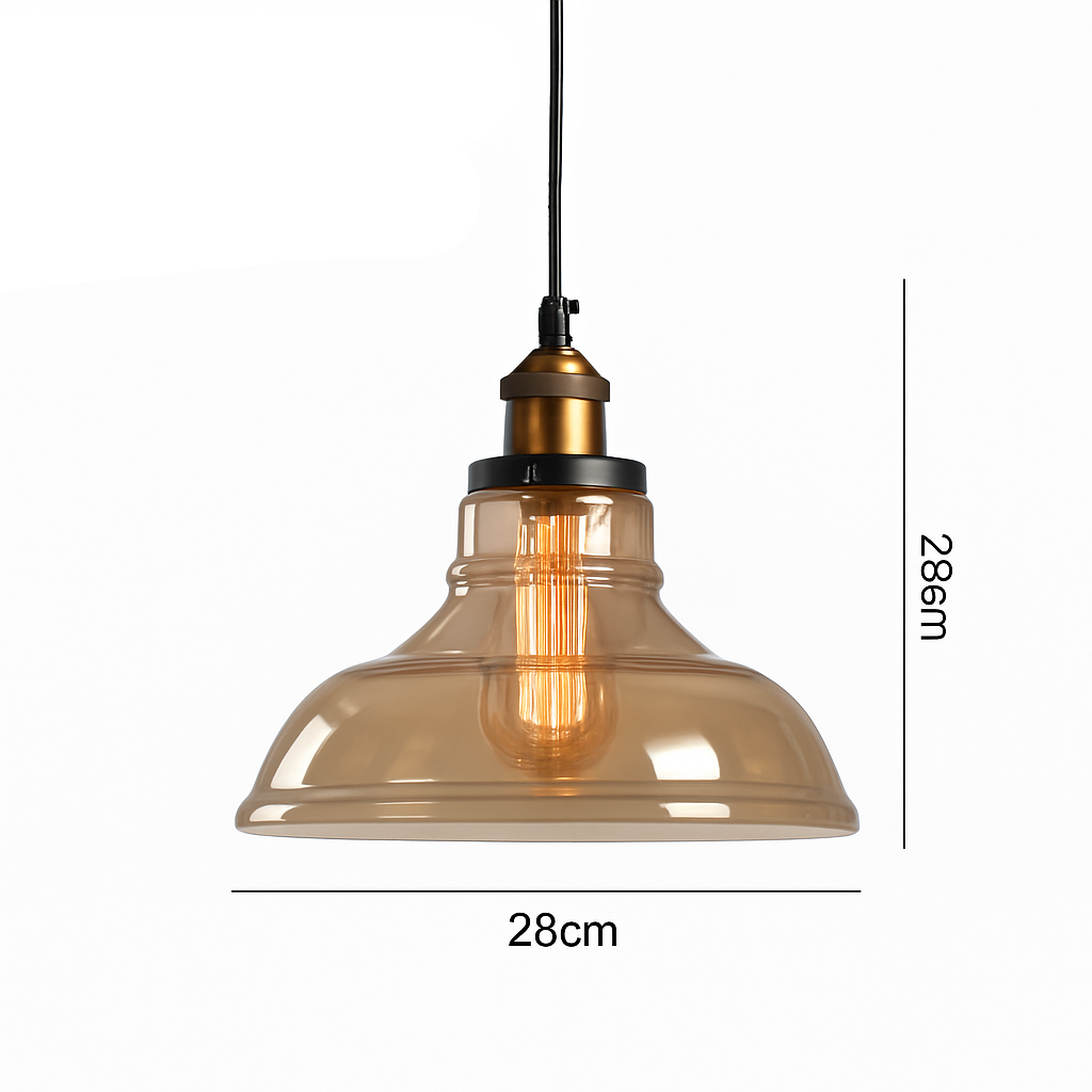 suspension vintage nordique en verre industriel pour bar