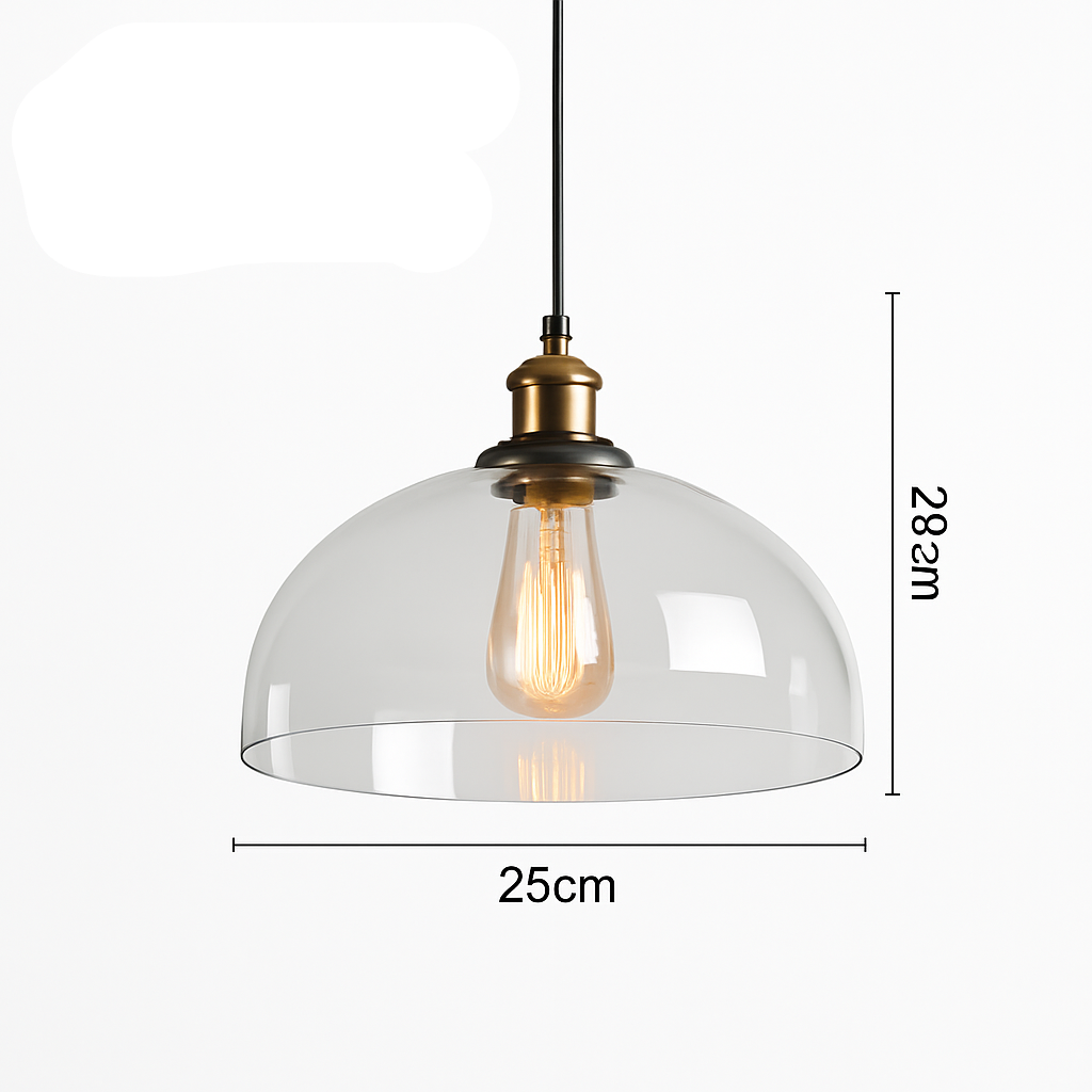 suspension vintage nordique en verre industriel pour bar