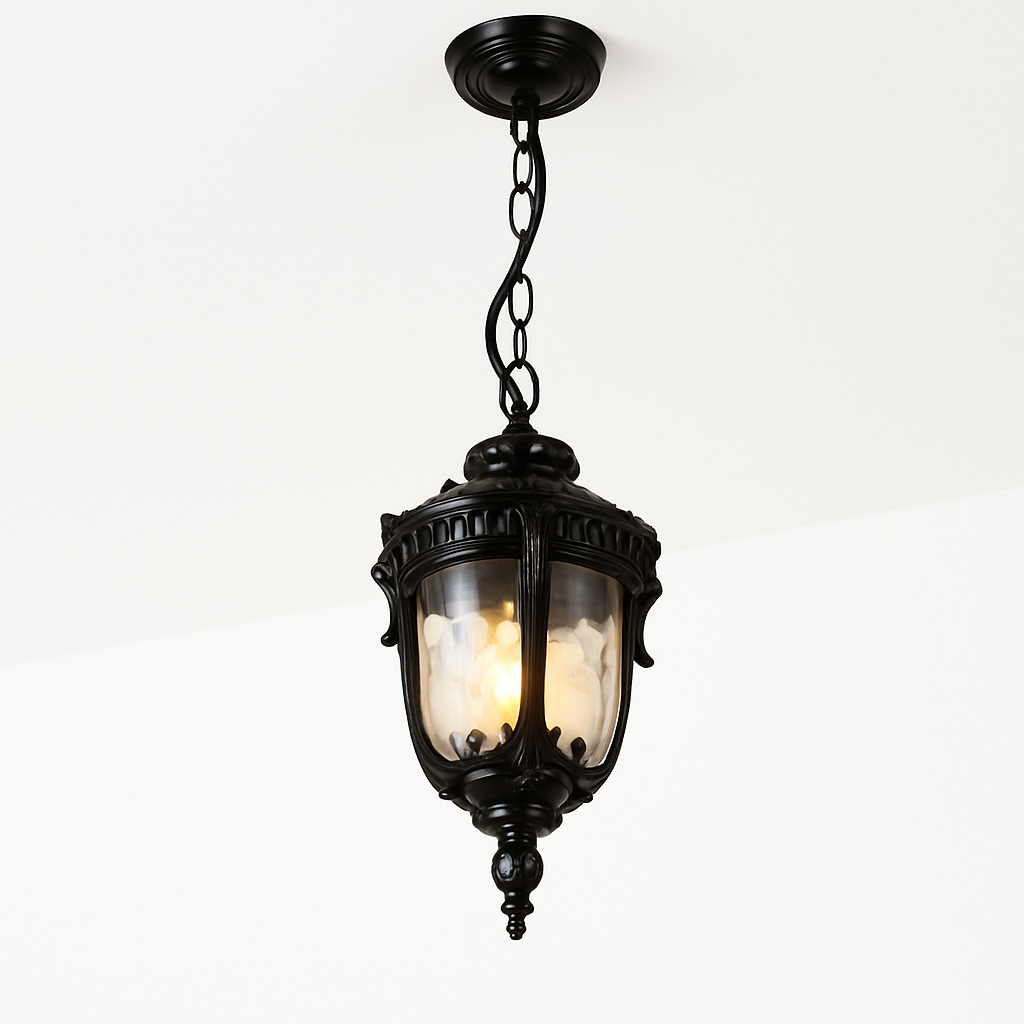 suspension vintage étanche en verre pour jardin et extérieur