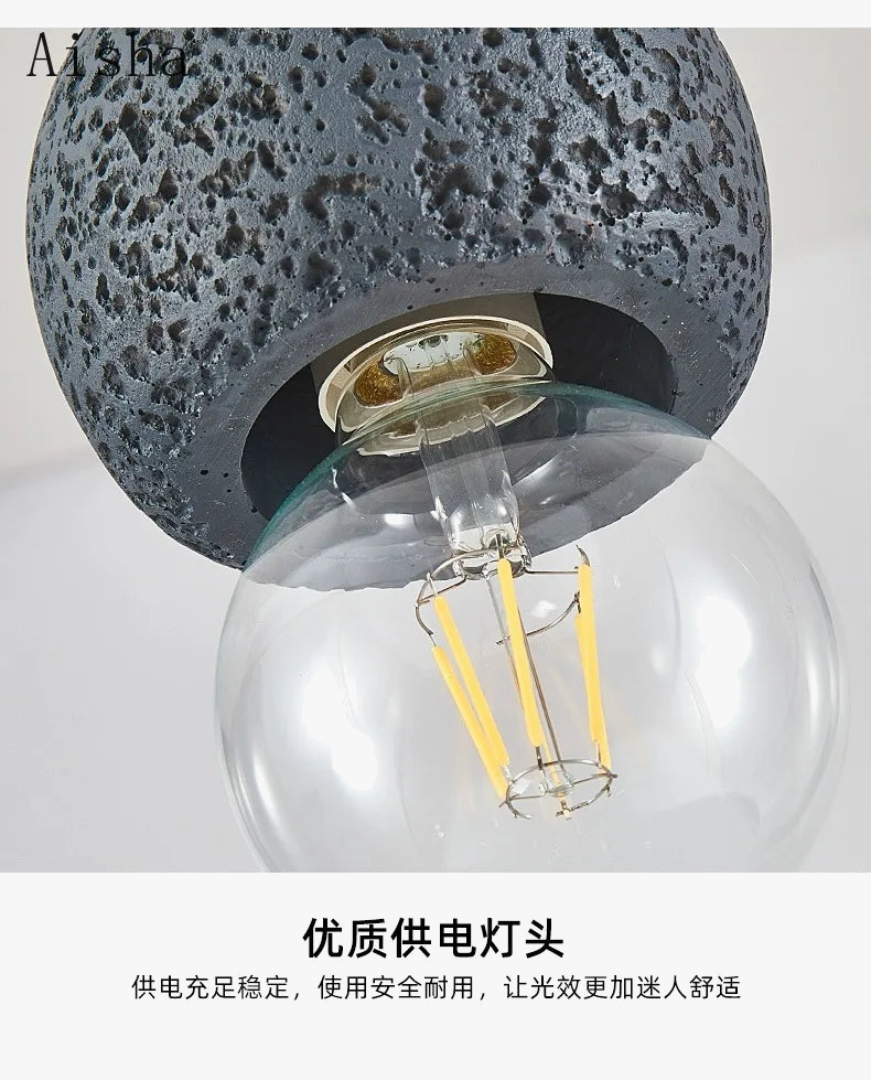 suspension wabi-sabi design nordique luminaire créatif pour intérieur