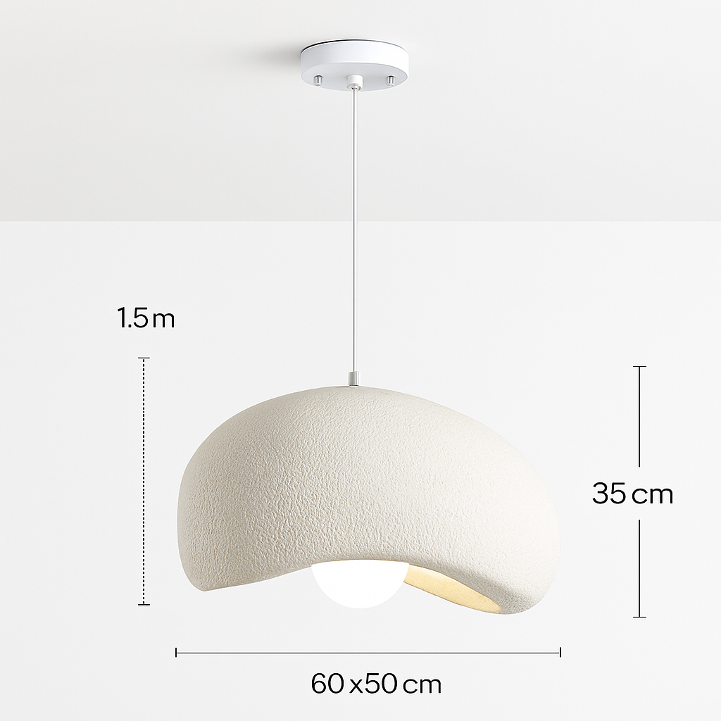 suspension wabi-sabi en résine créative pour décoration intérieure