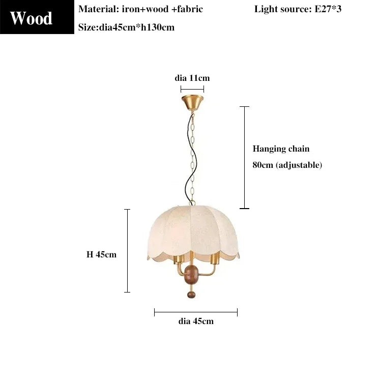 suspension wabi sabi japonaise rétro en bois massif